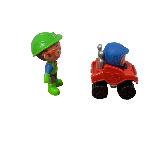 (2) Blippi Action Figure Cake Topper Lot Mini Mobile Recycle Truck Replacement - Picture 2 of 6